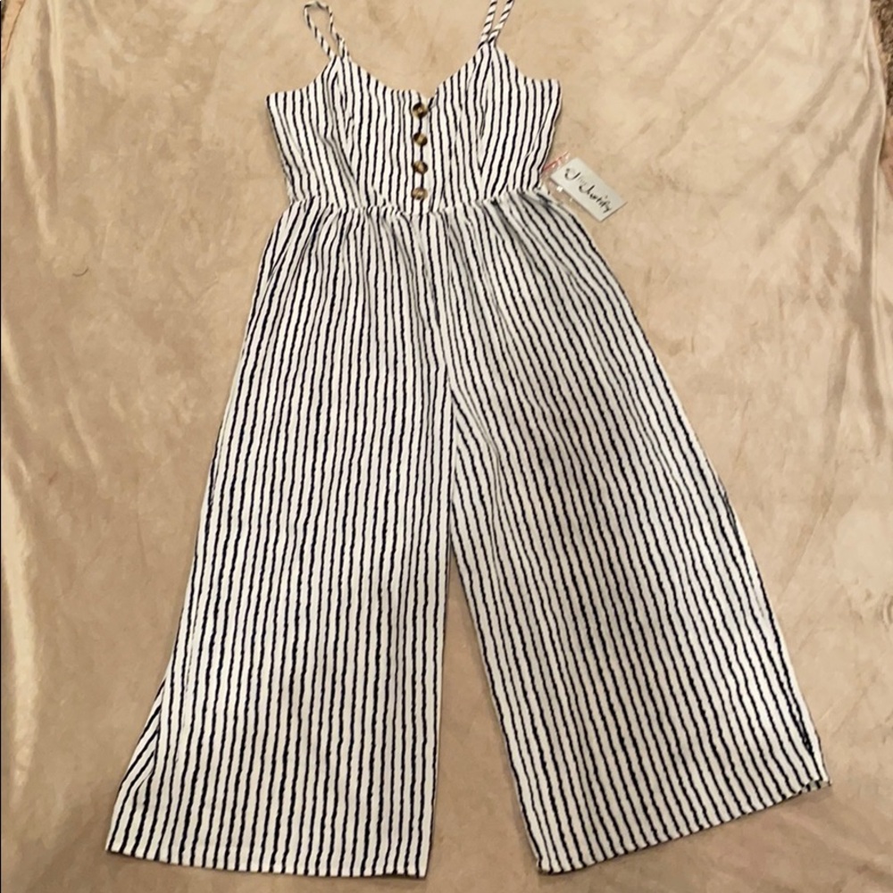 J for Justify NWT striped Large romper